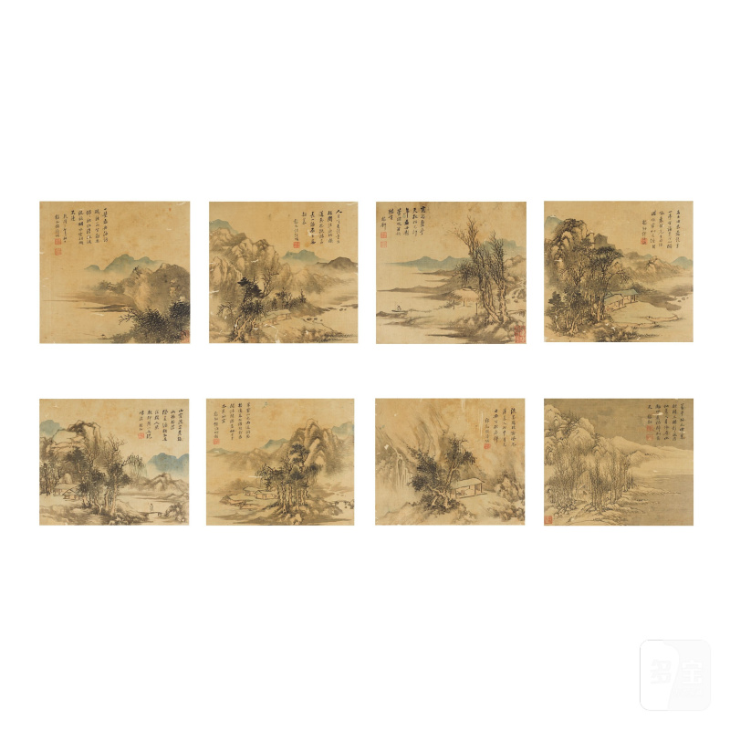 錢維城（款）山水冊 十九世紀 | ATTRIBUÉ À QIAN WEICHENG, XIXe siècle - 图11